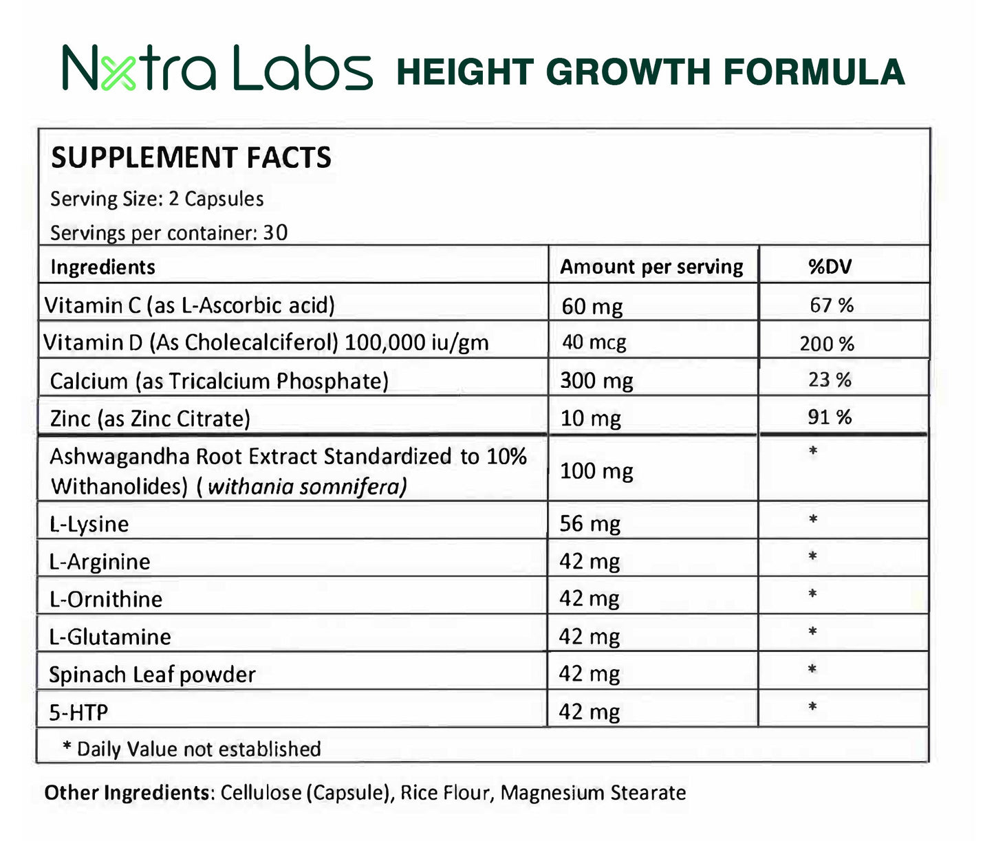 Nxtra Labs - Height & Bone Support Formula