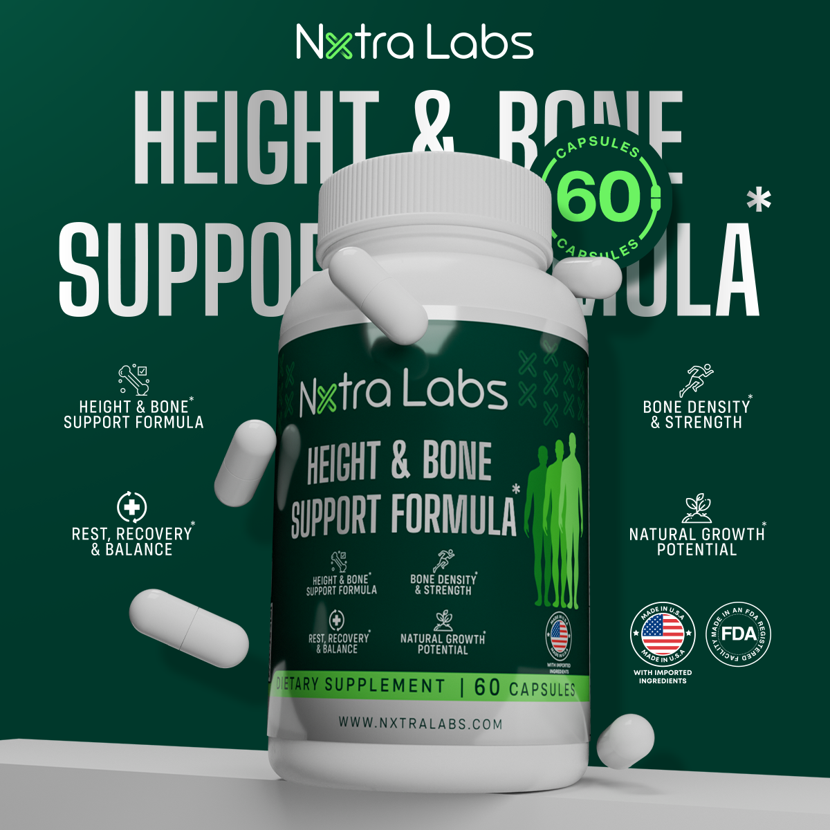 Nxtra Labs - Height & Bone Support Formula